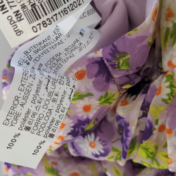 Zara draped floral top, NWT, small - Picture 3 of 4